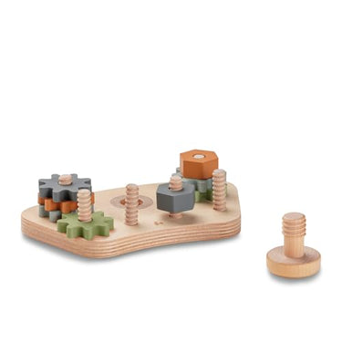 Hauck Baby Spielzeug Play Repairing - Kombinierbar mit hauck Spielbrett Play Tray für Alpha+, Beta+ oder Arketa Holzhochstuhl, Fördert Auge-Hand-Koordination, ab 10 Monate (Gears & Nuts) im Sale